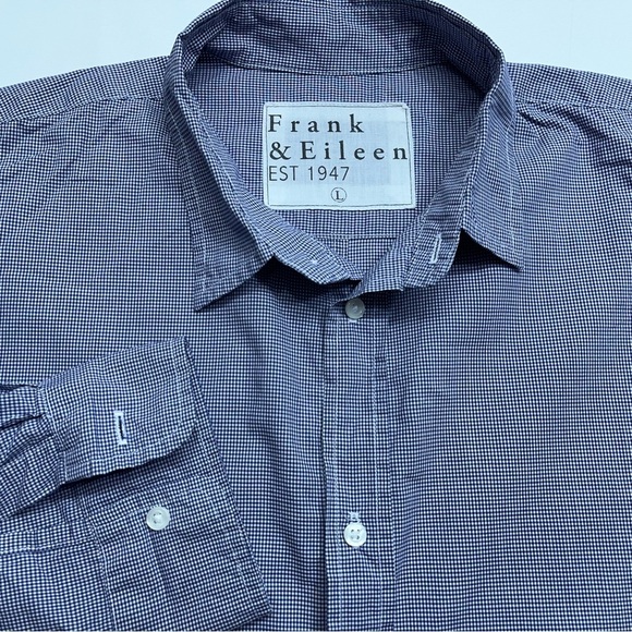 Frank & Eileen Other - Frank & Eileen Paul Button Up Shirt Mens Size Large Long Sleeve Blue Checked USA